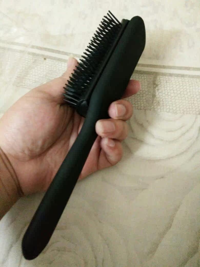 禇铁匠发廊九排梳男士大背头造型排骨梳 按摩防静电卷发内扣梳子