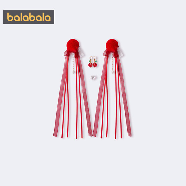 Детский ретро аксессуар для волос, модный комплект с кисточками, заколка для волос, серьги