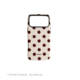 Dark Purple Polka Dot Light Pink iPhone Case for iPhone 17, 16, 15, 14 and 13