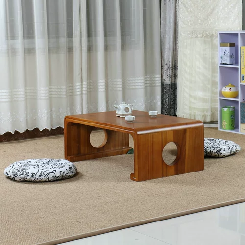 Сплошная древесина Японская простота татами Ократный столик для кофема