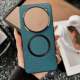 Gray Canvas Rose Gold Mirror MagSafe Phone Case for iPhone 17, 16, 15, 14 and 13