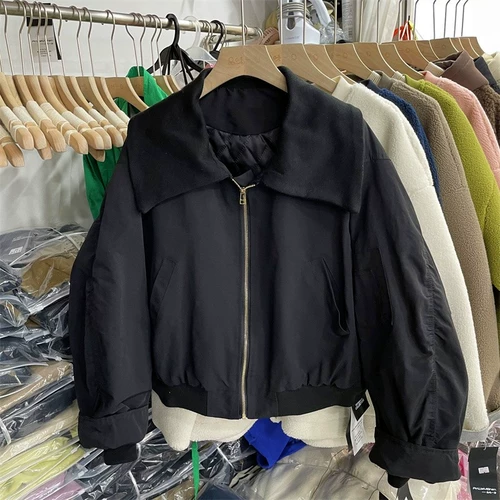 Короткая демисезонная ретро куртка, в корейском стиле