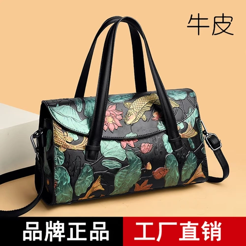 Кенгуру, вместительная и большая сумка через плечо для матери, из натуральной кожи