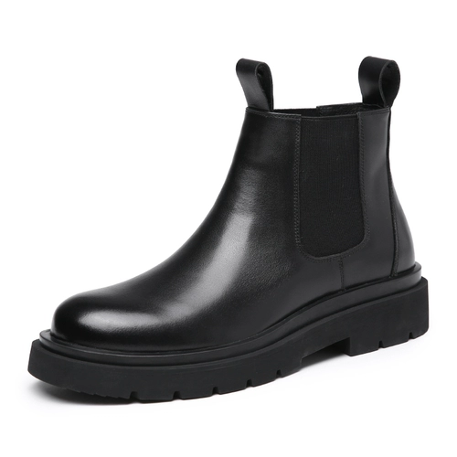 Martens, демисезонная высокая обувь в английском стиле, челси для кожаной обуви для отдыха, ботинки, коллекция 2022, из натуральной кожи