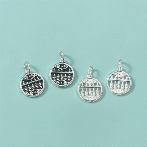 S925, ретро счеты, подвеска, аксессуары, браслет из бисера ручной работы, ожерелье, аксессуар, серебро 925 пробы, DIY