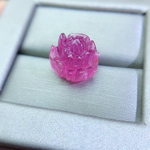 9.8 карат природный розовый турмалин пионы размер 12,3*13,3м м