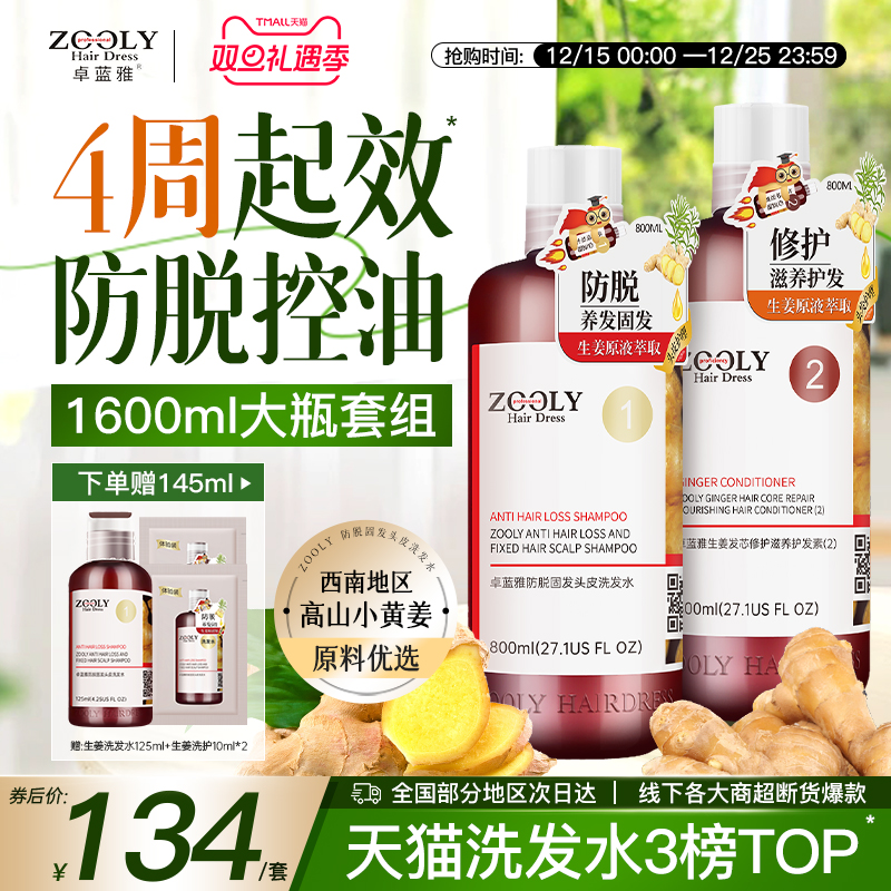 生姜侧柏叶防脱固发 大容量全家享 800ml*2