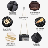 Небольшая сумка, сумка через плечо, сумка на одно плечо, цепь, из натуральной кожи, премиум класс, на цепочке