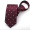 6cm酒红白点拉链赠领带夹