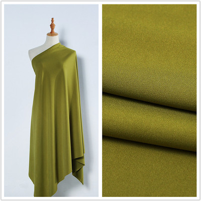 taobao agent Bean green mustard green knitted elastic brother Roman cloth skirt skirt, pants, suit fabrics are smooth and skinny