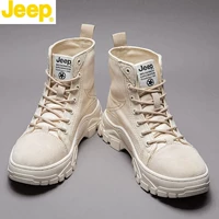 Jeep, Martens, джип, демисезонная трендовая обувь для отдыха, высокие короткие сапоги для мальчиков, ботинки, коллекция 2023, в корейском стиле
