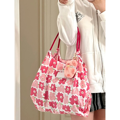 taobao agent One-shoulder bag, small design capacious small bag, flowered