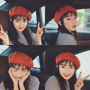 Japanese demi-season winter retro universal beret, hat, Korean style, internet celebrity