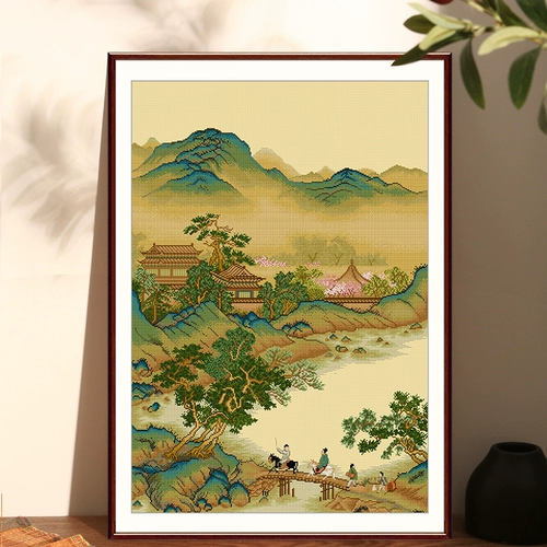 Spring Cross Stitch Qinghui Книга гостиная в китайском стиле.