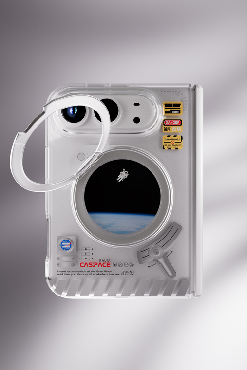 Astronaut Space Earth Washing Machine Flip Foldable iPhone Case