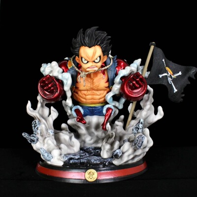 taobao agent One Piece BBT Ape King Gun GK Four Flying Luffy Double Fist flag statue box swinging hand