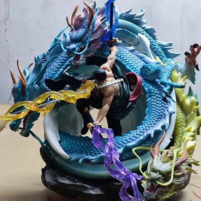 taobao agent One Piece GK black pearl three -headed dragon Sauron tornado double -headed model swing box hand