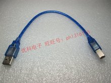 Линия принтера USB A & B Прозрачная голубая линия 30 см