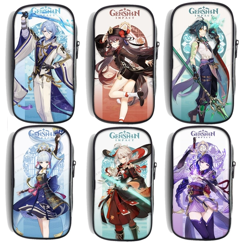 Genshin Impact, пенал, вместительная и большая сумка для хранения для школьников