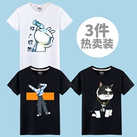 [3 штуки] Белый (Tiantia Hot)+черный (полосатые мальчики)+черный (большая кошка)