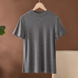 Классическая шерстяная мягкая футболка, делается под заказ, облегающий крой, короткий рукав