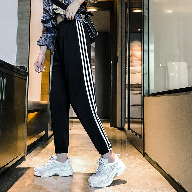 Buy Sports pants Female Spring and Autumn 2019 new students Korean ...