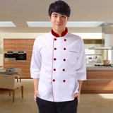 Униформа для отелей, ресторанов, ресторанов, рабочая одежда для шеф-поваров, униформа для шеф-поваров с длинными и короткими рукавами, с рукавами до середины и три четверти, осенняя, зимняя и летняя одежда.