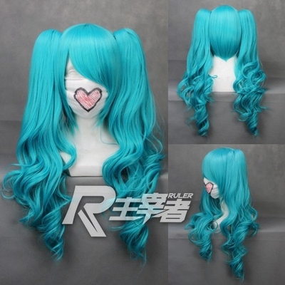 taobao agent Lord Vocaloid Miku Hatsune Dragon Cos double ponytail cosplay wig 044A
