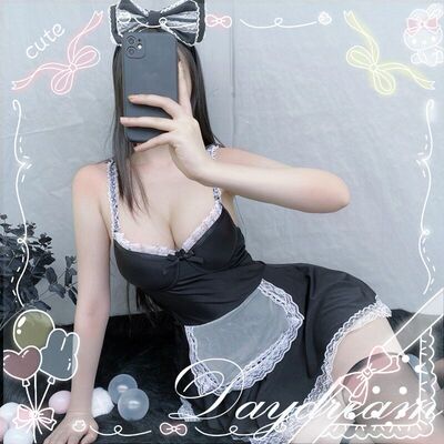 taobao agent Japanese black underwear, uniform, set, pijama, dress