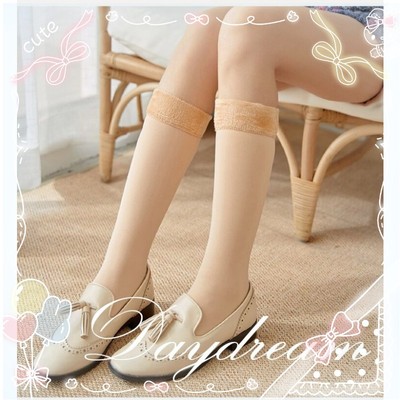 taobao agent Demi-season soft insulated socks, high boots, for girls