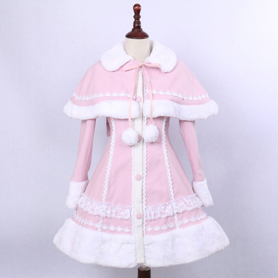 taobao agent Autumn demi-season lace shawl for princess, woolen coat, Lolita style, lace dress