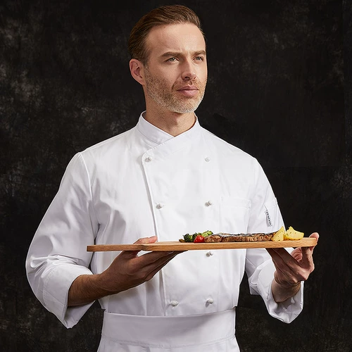 Кухонная музыка подлинный шеф -повар для выпечки лапши Вест -Пойнт китайский и западная кухонная рабочая одежда длинная весенняя и осенние материалы можно настроить