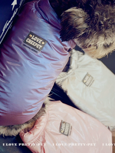 Металлический космический хлопок хлопка хлопка снежного повествования плюшевая собака собака кошка осень и зимняя одежда для домашних животных.