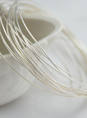 9999足银银丝圆形拉丝diy配件配饰纯银手工编织镶嵌厂家直销银线