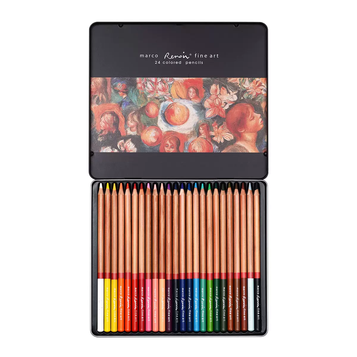 Marco 马可 雷诺阿31系列 24色 彩色铅笔铁盒装 天猫优惠券折后￥29包邮（￥99-70）油性、水溶性可选