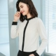 Áo sơ mi nữ dài tay sang trọng đầu mùa thu quần áo phụ nữ mới 2018 phiên bản Hàn Quốc của áo voan lỏng lẻo trên áo Han Fan Gang hương kích thước - Áo sơ mi dài tay