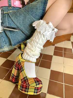 taobao agent CNORAHK niche bow rhinestone, small incense breeze, twist socks, Lolita cute elephant leg socks