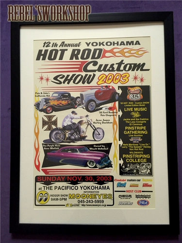 Spot Mooneyes 2002 Hengbin Motor Show Poster Hot Rod American Retro Motor