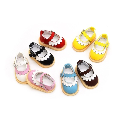 taobao agent Bjd six -point doll shoes Small leather shoes Princess shoes new lace PU shoes 鸳 shoes 6/1 baby shoes casual