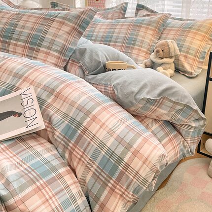 春季上新四件套棉床单被套床单学生宿舍三件套床上用品斜纹4件套