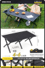 2.5 thick blackened carbon steel alloy 120 large table (complimentary handbag)