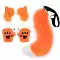 Amazon Châu Âu và Mỹ phong cách tai cáo headband đuôi động vật Halloween phù hợp với động vật móng vuốt mô phỏng sang trọng tai động vật cos phù hợp Đồ chơi đuôi cáo