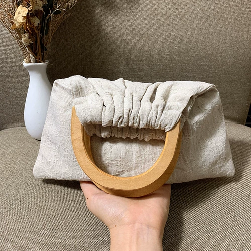 Оригинальное ципао, бамбуковое ханьфу, небольшая сумка, из хлопка и льна, китайский стиль