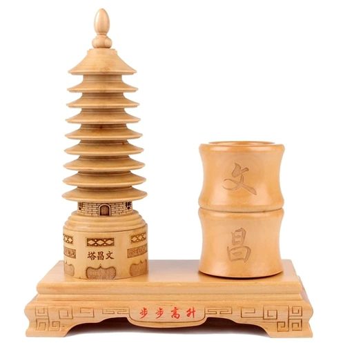 Back -Step High -Rise девять стадия Taomu Wenchang Pagoda Crafts Person Swing Office Desktop Studer Room Swing Swing