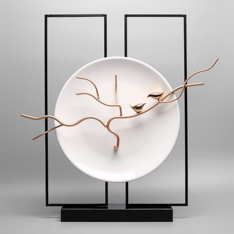 新中式家居软装饰品电视柜酒柜书柜乔迁礼品高档陶瓷艺术摆件包邮