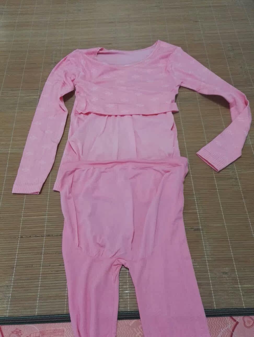 孕妇月子服哺乳秋衣秋裤套装喂奶保暖衣加绒小清新潮妈美体两件套