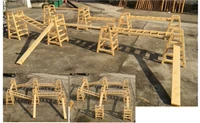 Уличный деревянный спортивный комплекс для тренировок для детского сада, физическая подготовка, умеет карабкаться