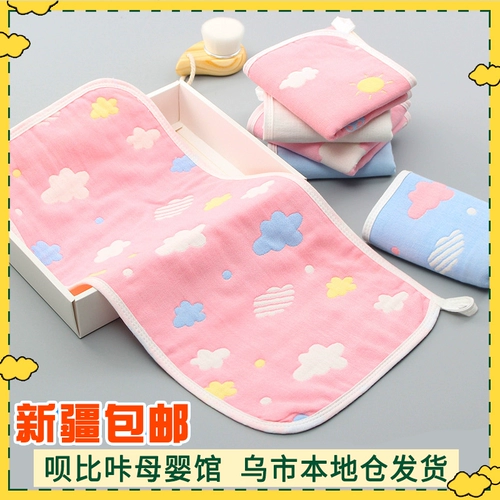 Марлевое хлопковое детское прямоугольное полотенце для умывания для младенца