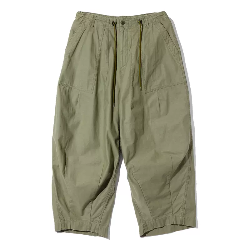 NEEDLES H.D. PANT BDU 日本制全棉宽松大口袋抽绳军事长裤阔腿裤-Taobao