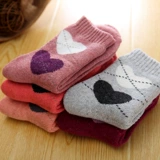 Шерстяное флисовое удерживающее тепло полотенце, зимние кашемировые носки, увеличенная толщина, средней длины